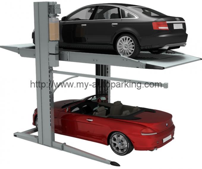 2.7t hydraulic parking Lift Two post parking lift 2 floors Parking System Vertical Stacker