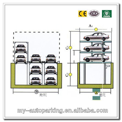 China +1-1 Pit Parking Lift Residential Pit Garage Stack Parking System supplier