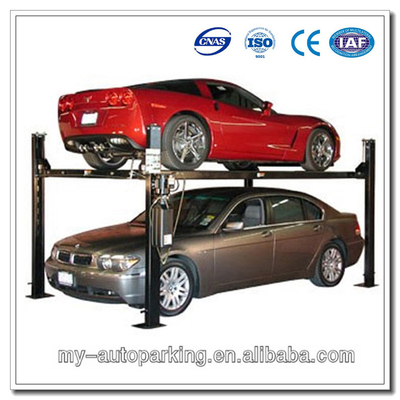 China 3700kg Four Post Hydraulic Car Lift 2 Level Parking Lift supplier
