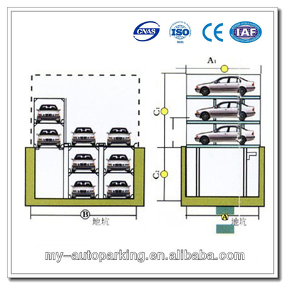 China -1+1, -2+1, -3+1 Pit Design Car Stacker Parking Garage Equipment supplier