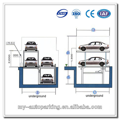 China Underground 3 level car lift parking/ pit type car lift parking supplier
