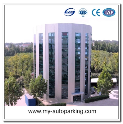 China 10 Levels All Steel Structure or Concrete Type Automated Car Parking System / Robotic Parking Tower supplier