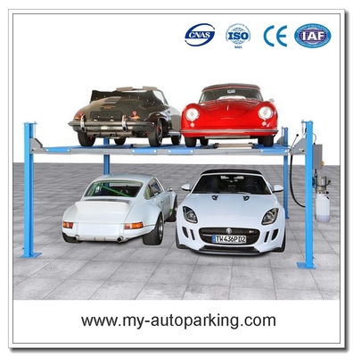 China Four Post Double Car Parking Lift/4 Post Double Wide Lift installed supplier