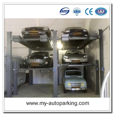 China Hot Sale! 3 Cars 4 Post Car Lift/ Mobile4 Post Hydraulic Car Park Lift/Four Post Car Lift / Short Drive-up Ramp supplier