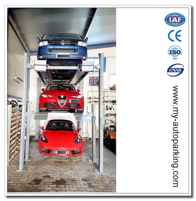 China Hot Sale! 3 Cars Four Post Car Lift / Short Drive-up Ramp/Car Lift/Four Post Lift/Four Post Car Storage Lift supplier