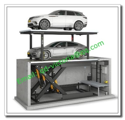 China Car Parking Lifts Manufacturers/ Double Deck Pit Design Scissor Parking Lift/ Underground Parking Systems supplier