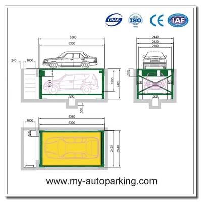 China Four Post Pit Design Parking Lift/Residential Pit Garage Parking Car Lift/Underground Vertical Car Storage supplier