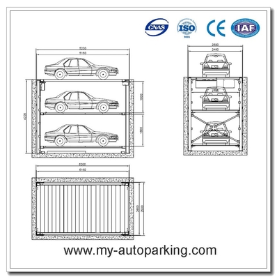 China 2 or 3 CarsPit Garage Parking Car Lift/Underground Vertical Car Storage/Simple Car Parking System for Underground Garage supplier