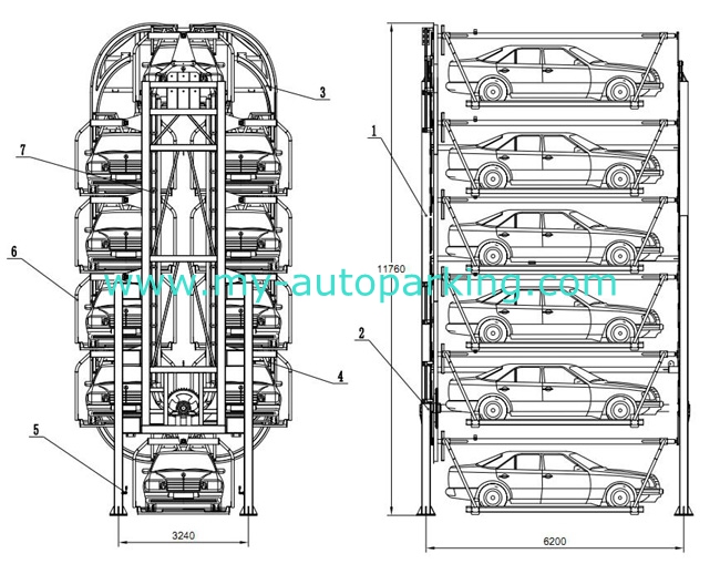 Vertical Storage System/Multilevel Car Storage Car Parking Lift System