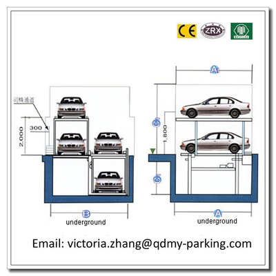 China 2-3 Levels Underground Car Parking Lift Pit Parking Mechanical Carport Parking Lift supplier