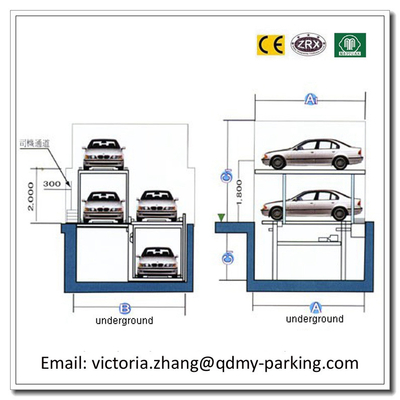 China 2-3 Floors Underground Car Parking Lift Residential Pit Garage Parking Car Lift Equipment supplier
