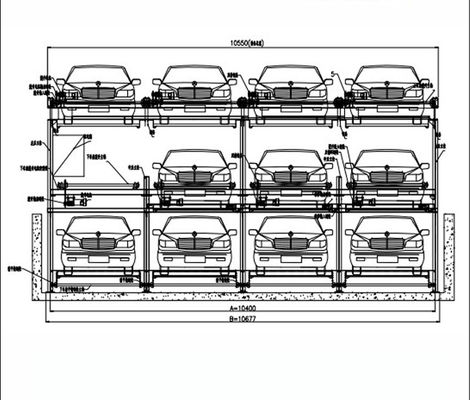 China ​Cheap and High Quality CE Four Post Parking Lift / Triple Car Parking System/ 3 Level Parking Lift Manufacturers supplier