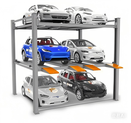 China Double Wide 3 Level Parking System/Triple Stacker Car Parking Lift/Tri Level Parking Lift/6 Cars Hydraulic supplier