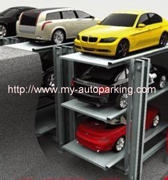 23 Cars Residential Pit Parking LiftHydraulic Garage Car Lift Home Garages Parking System