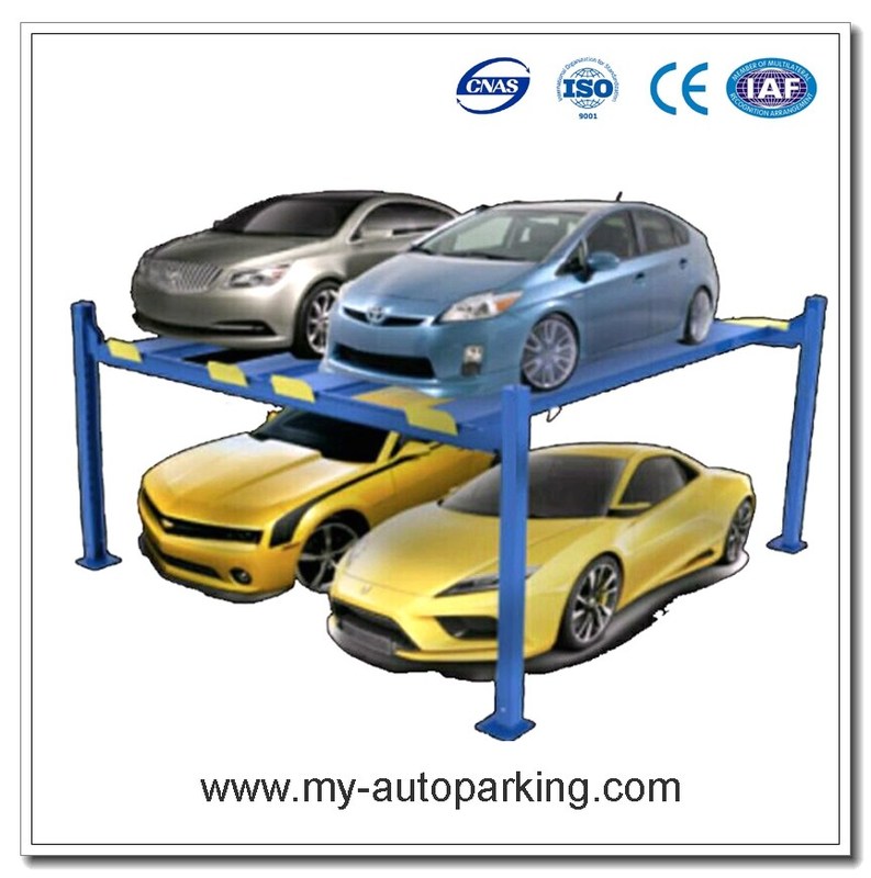 Four Post Double Parking Car Lift / Stack Parking System/ Double Wide ...