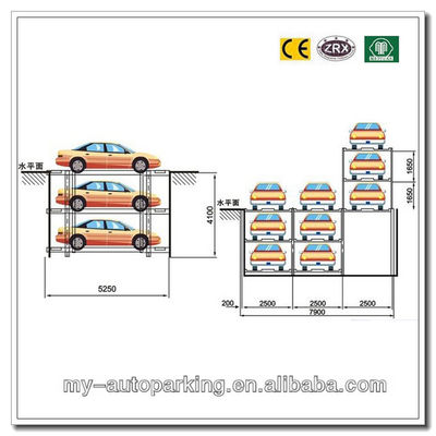 2-3 Levels Pit Parking Lifts/ 2 Level Parking Lift/Vertical Parking Parking Project Design