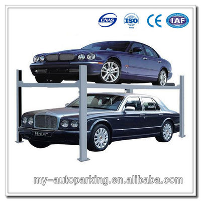 Double Car Parking System 4 Post 2 Level Parking Lift