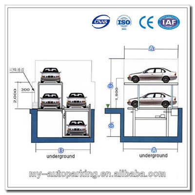 -1+1, -2+1, -3+1 Pit Design Car Lift for Home Garages