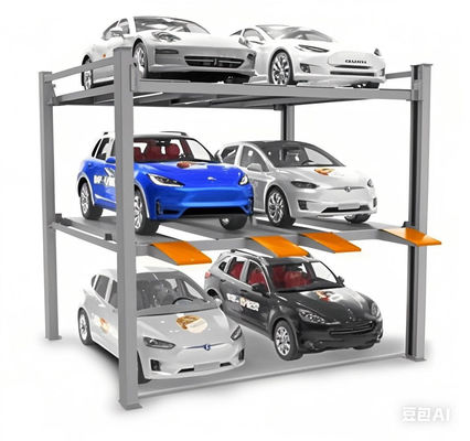 Double Wide 3 Level Parking System/Triple Stacker Car Parking Lift/Tri Level Parking Lift/6 Cars Hydraulic
