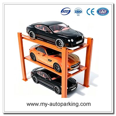 Heavy Duty 3 Level 4 Post Hydraulic Car Parking Lift Equipped Safety Lock