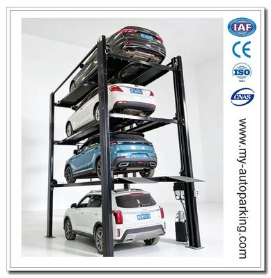 Hot Sale 4 Deck Quadruple Car Parking Lift | Galvanized Underground Home Parking Dock