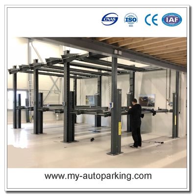 Hot Sale! Four Post Car Storage Lift/Four Post Parking Lift for 3 Cars/Double Four Post Lift/ 4 Post Parking Hoist