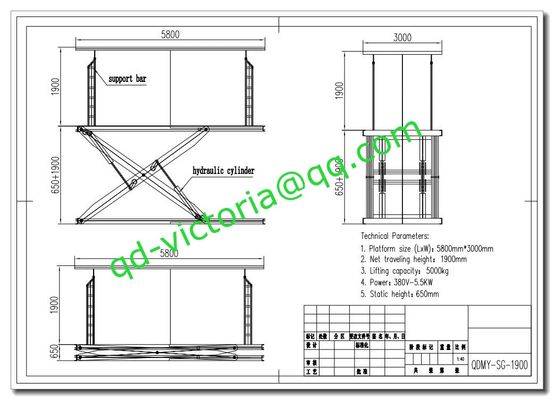 Automated Underground Parking Systems/ Car Parking Lifts Manufacturers/ Double Deck Pit Design Scissor Parking Lift