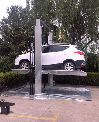 Two Post Triple Parking Lift for 3 Cars Hydraulic Garage Storage Lift supplier